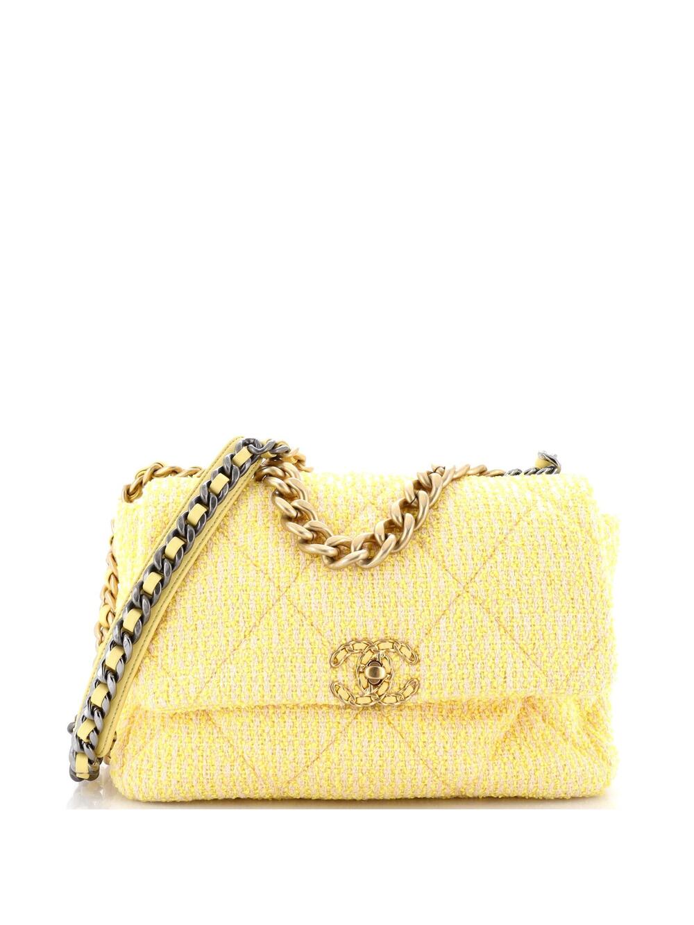 Chanel 19 Flap Bag Quilted Tweed Large #370862C47B